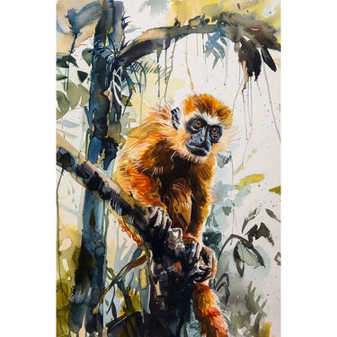 Monkey Watercolour Canvas